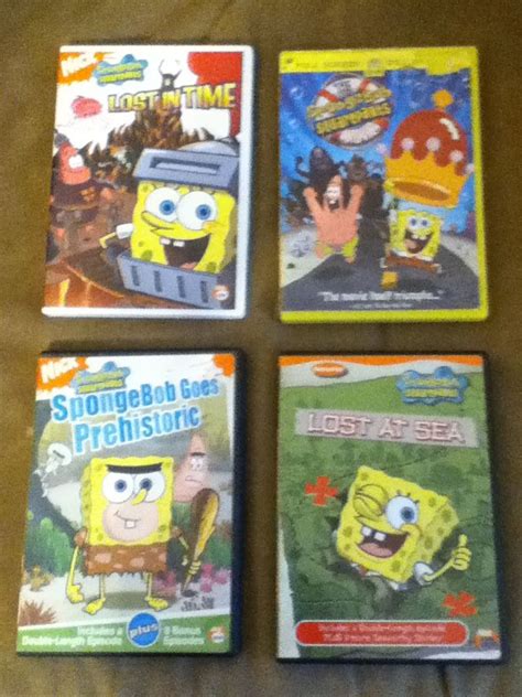 Spongebob DVDs ( lost in time, movie, spongebob goes prehistoric, and ...