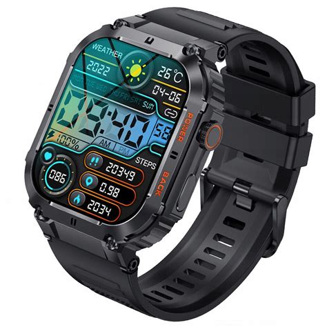 SMARTWATCH MĘSKI MILITARNY ROZMOWY WIELOFUNKCYJNY 16161537577 Allegro pl