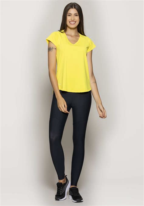 Blusa Alongada Amarelo Run More