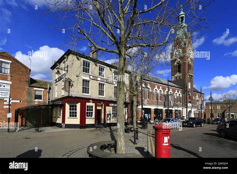 The Town Hall And Market Place March Town Cambridgeshire England Uk