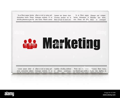 Marketing concept: newspaper with Marketing and Business People Stock ...