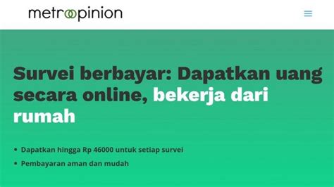 Cara Dapatkan Duit Di Aplikasi Penghasil Uang Metroopinion Bisa