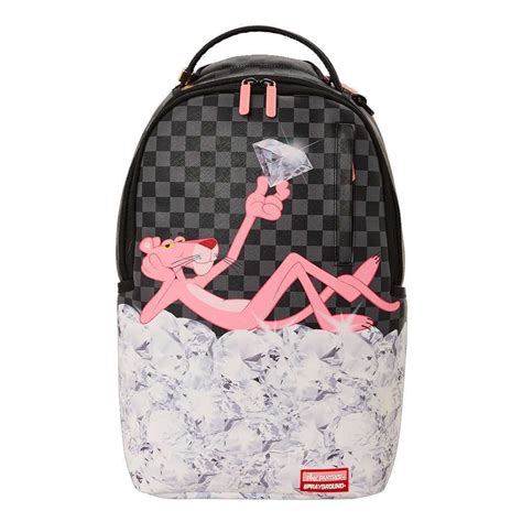 Sprayground Pink Panther Stacked Diamonds Backpack Runnwalk