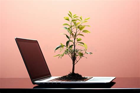 A Laptop Computer Sitting On Top Of A Wooden Desk Stock Illustration