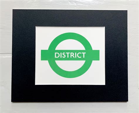 Genuine Vintage District Line Paper Roundel 10x8in Ready To Fram