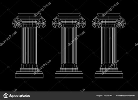 Greek Ionic Column Ancient Pillars Roman Antique Architecture