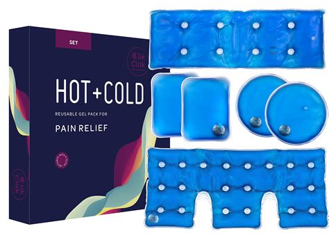 Hot And Cold Gel Pack Set Reusable Heat Pads With Metal Disc For One