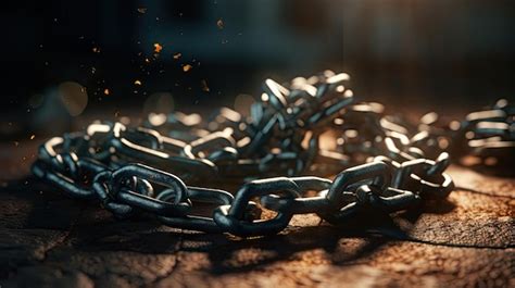 Premium Ai Image A Shattered Chain