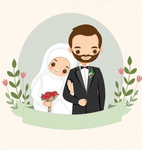 Detail Kartun Pengantin Muslimah Png Koleksi Nomer