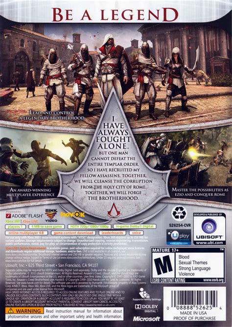 Assassin S Creed Brotherhood Box Shot For Playstation 3 Gamefaqs