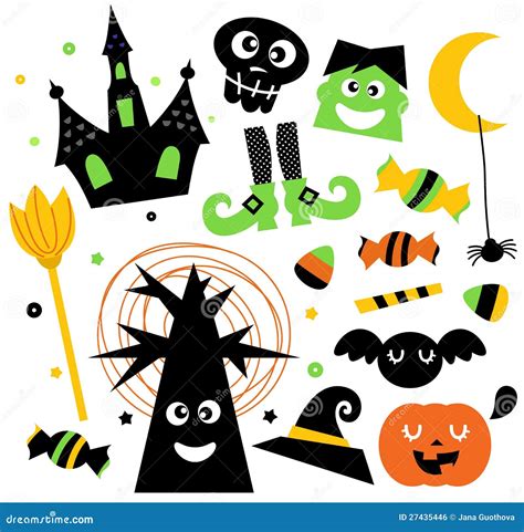 Halloween Elements Set Stock Vector Illustration Of Clipart