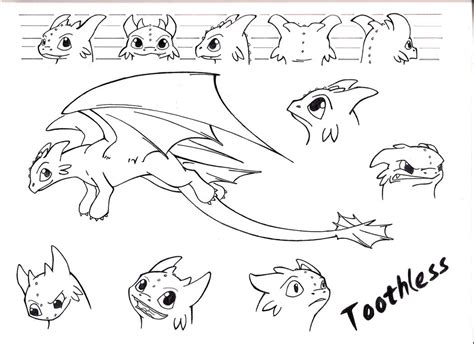 Toothless Model Sheet