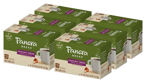 Panera Bread Hazelnut Crème Light Roast Coffee Single Serve K Cup Pods 10 Count