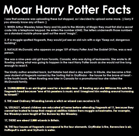 Moar Harry Potter Facts