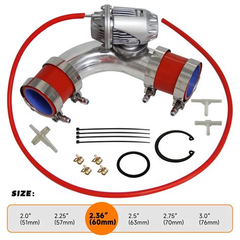 Universal SQV SSQV IV Turbo Blow Off Valve With 60mm 90 Degree BOV