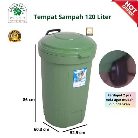 Jual Tempat Sampah Liter Roda Greenleaf Shopee Indonesia