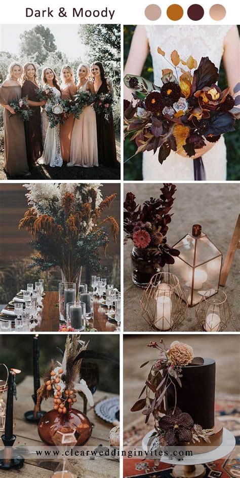 Get Inspired By Chic Moody Wedding Colors For Fall And Winter Artofit