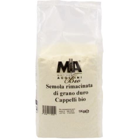 Semola Rimacinata Di Grano Duro Senatore Cappelli 5 Kg Molino