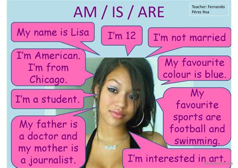 am is are: English ESL powerpoints