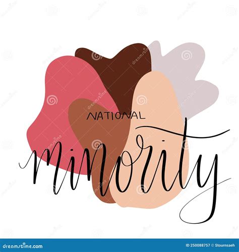 National Minority Mental Health Awareness Month July Poster With Handwritten Brush Lettering