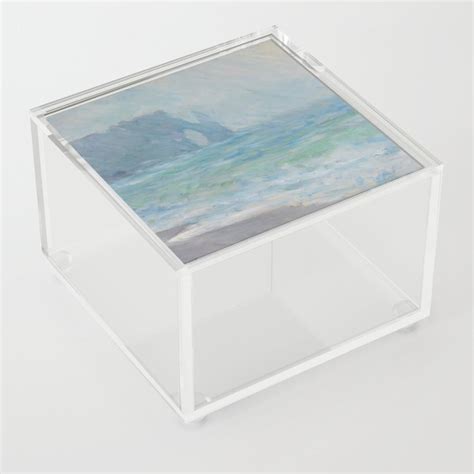 Claude Monet Regnvær Etretat Acrylic Box by nobel art Society6