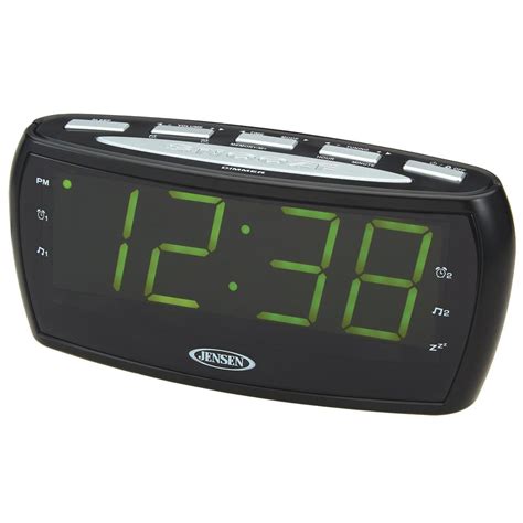 Jensen Am Fm Stereo Dual Alarm Clock Radio With Top Loading Cd Player