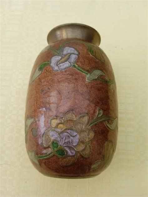 Vase Japon Ancien En Bronze Cloisonn Et Maill Eur Picclick Fr