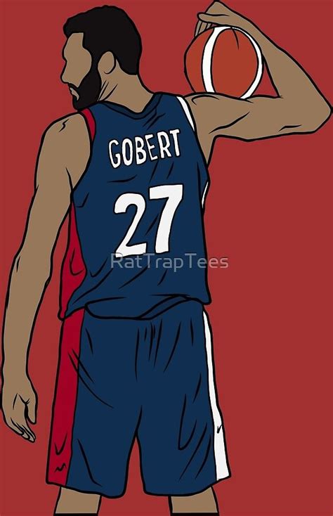 Rudy Gobert France By Rattraptees Redbubble Basketball Drawings