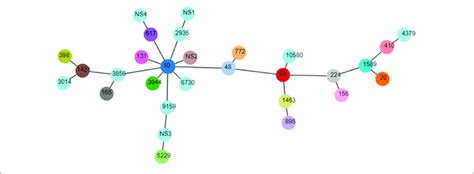 Minimal Spanning Tree Of Mcr 1 Positive E Coli Each Circle