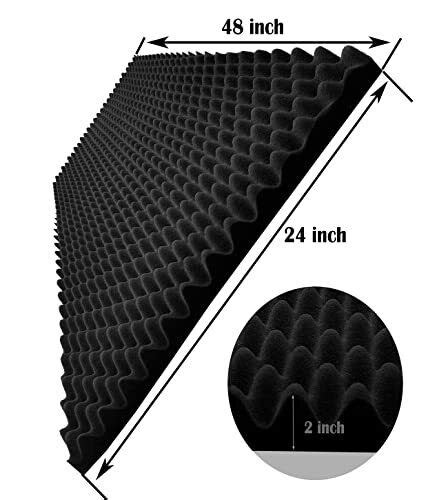 Pack X X Black Sound Proof Foam Panels Acoustic Foam Pack