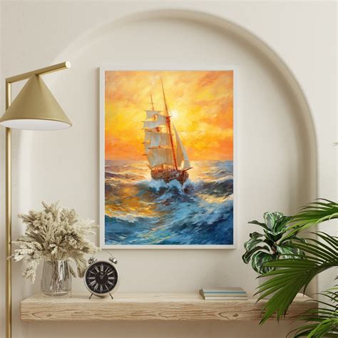 Warship Digital Download. Ship Art Print. Ship and Sunset. Ship Wall ...