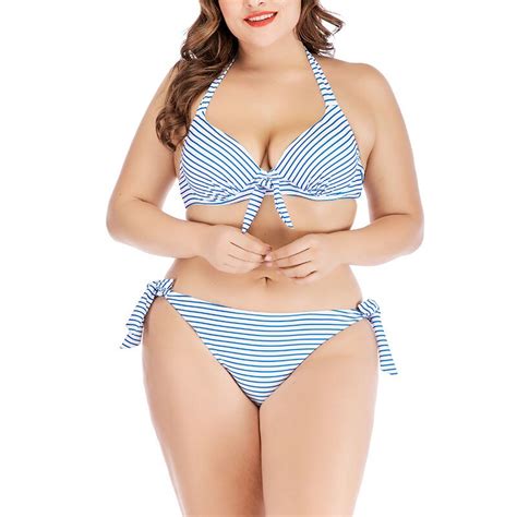 Push Up Bikini Set Plus Size Swimwear Women Two Pieces Bathing Suit