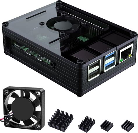 Bruphny Caja Para Raspberry Pi 4 Caja Con Ventilador 4 Disipador