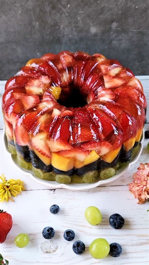 Layered Fruit Jello Cake - Simple Cooking with Pep