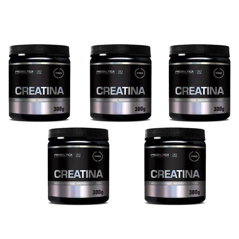 Kit 5 Creatina Monohidratada Pura 300g Probiótica Droga Raia