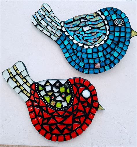 Mosaic Little Birds | Owl mosaic, Mosaic birds, Mosaic tile art