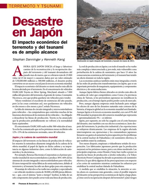 Desastre En Jap N