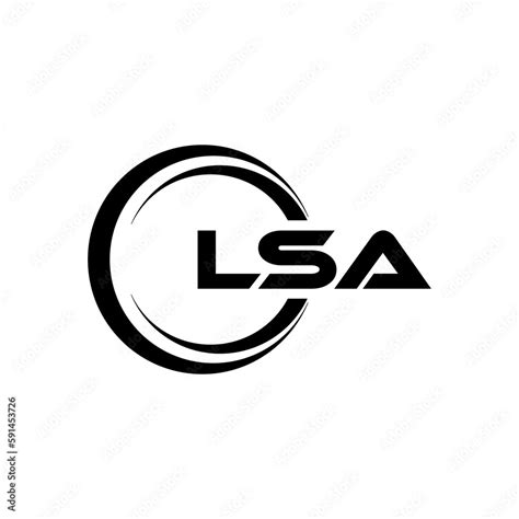 Lsa Letter Logo Design With White Background In Illustrator Cube Logo