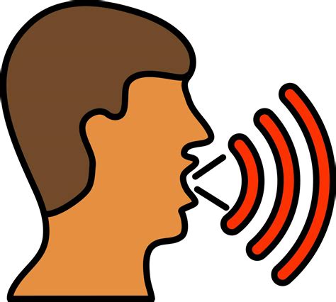 Human Loud Speak Orange And Red Icon Or Symbol 24157276 Vector Art At