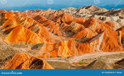 Colorful Danxia Landforms Royalty Free Stock Photography