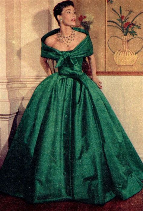 1950 S Dior Y Evening Gown Vintage Gowns 1950 Fashion Vintage Dresses