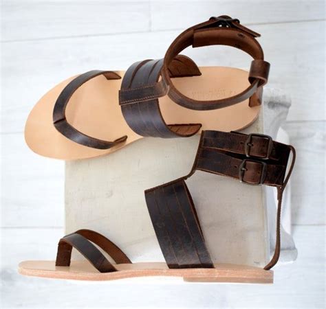 Gladiator Men Sandals Greek Men Sandals Genuine Leather Etsy Men