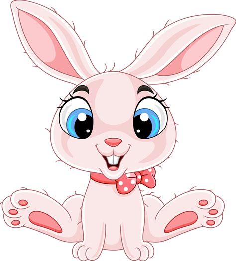 Cute Baby Rabbit Cartoon Sitting Vector Art At Vecteezy