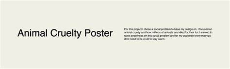 Animal Cruelty Poster on Behance