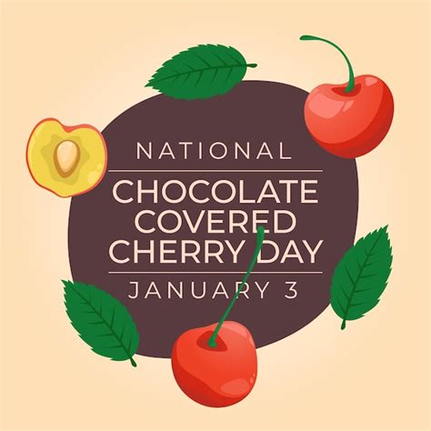 Premium Vector Chocolate Covered Cherry Day Vector Design Template