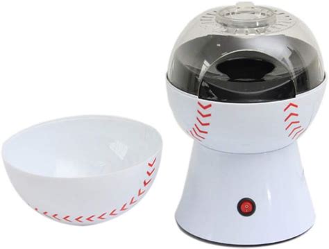 Buy Baseball Hot Air Popcorn Popper Machine W Home Electric Popcorn Maker Healthy Oil Free