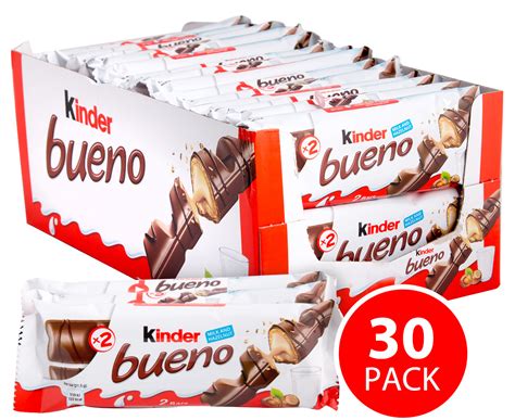 30 X Kinder Bueno Twin Bars 43g Catch Au