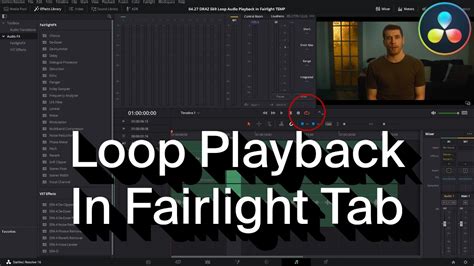 Loop Audio Playback In Fairlight Davinci Resolve Youtube