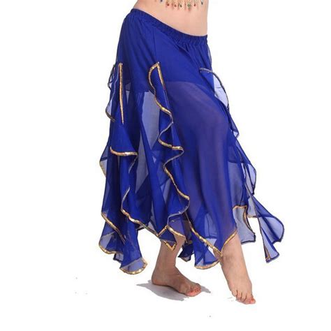 Bestdance Belly Dance Costume Womens Asymmetric Maxi Tribal Chiffon