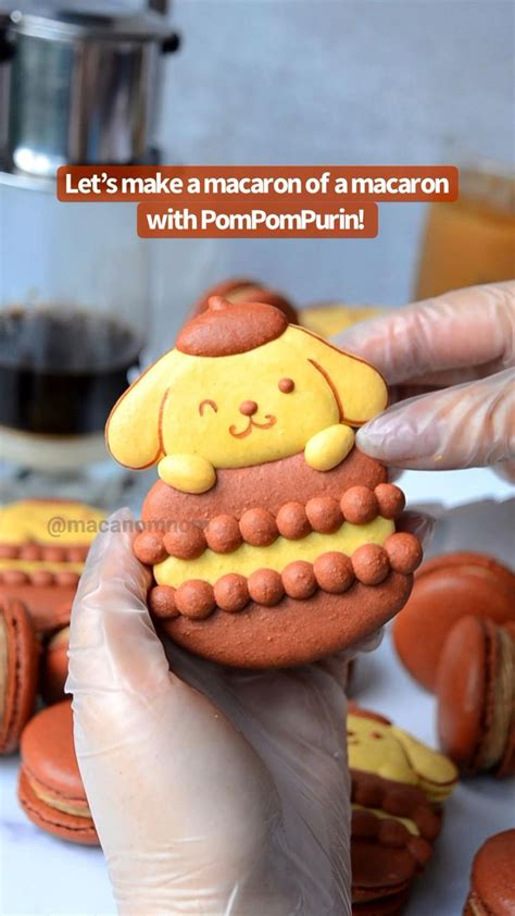 Pompompurin Macaron Macaron Filled With A Vietnamese Coffee Swiss